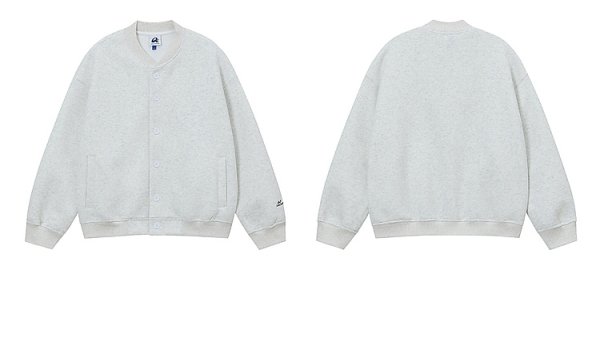 画像4: Unisex Sweat baseball simple jacket  baseball jacket Stadium Jumper  blouson  ユニセックス 男女兼用スウェットベースボールシンプルジャケットベースボールジャケットスタジアムジャンパー スタジャン ブルゾン (4)