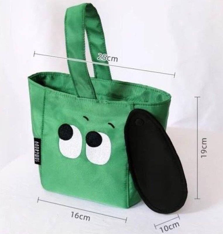 画像6: Dog-style one-handle tote lunch bag　ドッグ犬耳付きデザイントートランチエコバッグ (6)