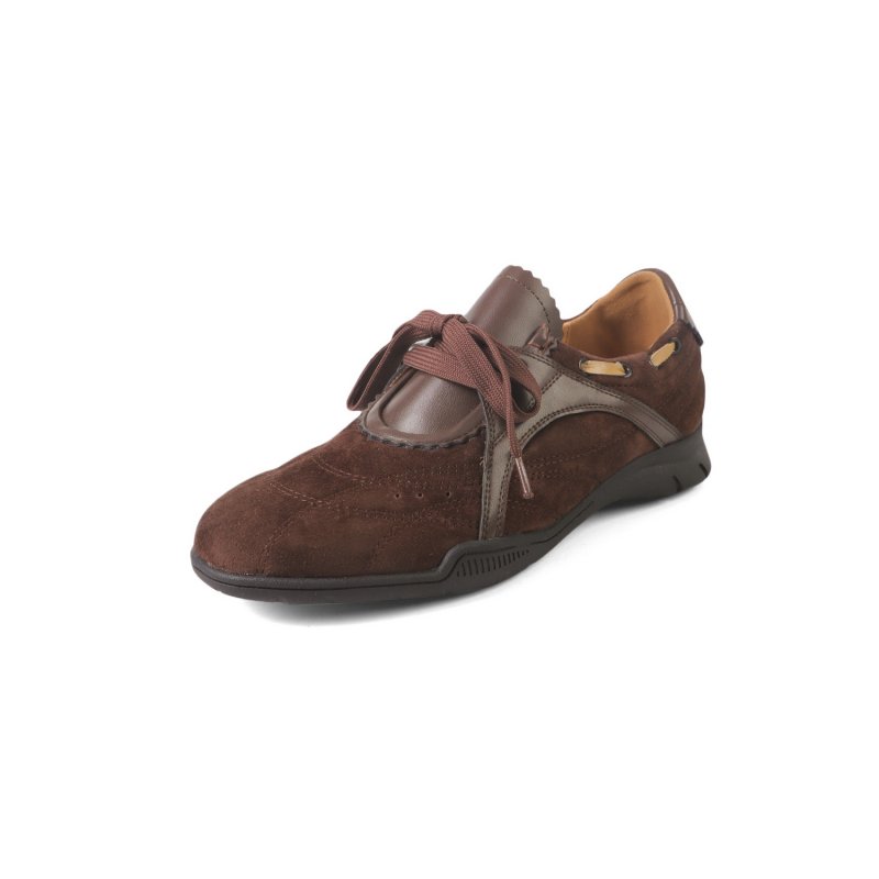 画像3: Women's British style leather lace-up bicolor flat slip-on loafer shoes 　英国風レザーレースアップバイカラーフラットスリッポンローファーシューズパンプス (3)