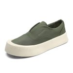 画像1: Thick-soled lace soft-sole slip-on loafer-type sneakers shoes ユニセックス 男女兼用厚底ソフトソールスリッポンローファータイプスニーカー (1)