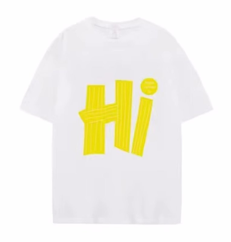 画像6: Unisex HI logo round neck short sleeve T-shirt　男女兼用ユニセックスHIロゴラウンドネックプリント半袖Tシャツ (6)