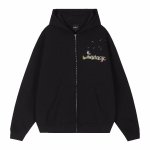 画像3: Unisex Achock logo and floral print zip-up hoodie　ユニセックス男女兼用Achockロゴ＆ フローラルプリントフーディ スウェット   (3)