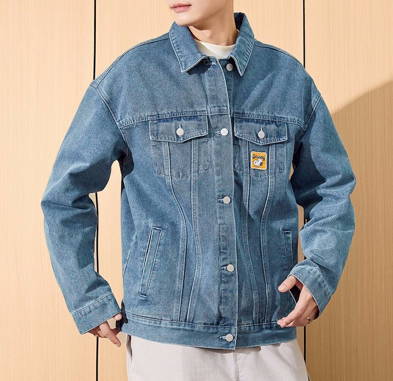 画像3: Snoopy denim jean jacket　ユニセックス 男女兼用スヌーピープリントデニムジャケット Gジャンブルゾン (3)