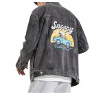 画像8: Snoopy denim jean jacket　ユニセックス 男女兼用スヌーピープリントデニムジャケット Gジャンブルゾン (8)