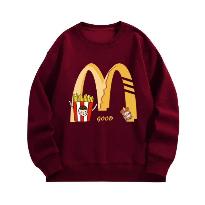 画像6: Unisex round neck french fries print sweatshirt　男女兼用 ユニセックスフライドポテトプリントラウンドネック スウェットシャツ (6)