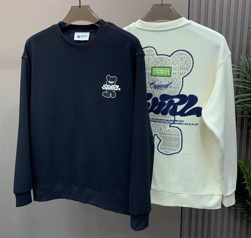 画像4: Unisex Bear print round neck sweatshirt　男女兼用 ユニセックスベアプリントラウンドネック スウェットシャツ (4)