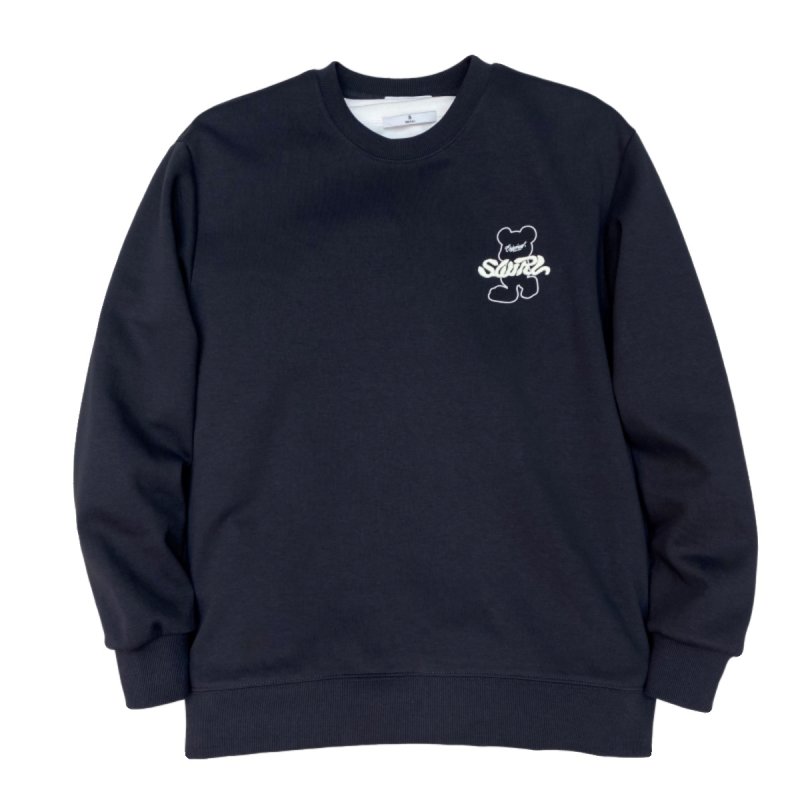 画像2: Unisex Bear print round neck sweatshirt　男女兼用 ユニセックスベアプリントラウンドネック スウェットシャツ (2)