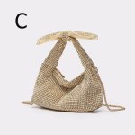 画像4: Rhinestone Ribbon Handle Square Tote Shoulder Bag　　ラインストーンリボンハンドルスクエアトートショルダ (4)
