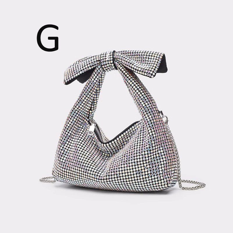 画像8: Rhinestone Ribbon Handle Square Tote Shoulder Bag  ラインストーンリボンハンドルスクエアトートショルダ (8)