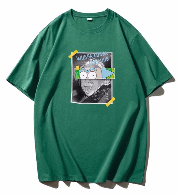 画像5: Unisex Einstein x Rick Short Sleeve T-Shirt　男女兼用ユニセックスアインシュタイン×リックプリントラウンドネック半袖Tシャツ (5)