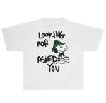 画像1: Unisex Unisex Halter Glam Snoopy Print Short Sleeve T-Shirt　男女兼用ユニセックスホルター グラム スヌーピープリントラウンドネック半袖Tシャツ (1)