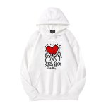 画像9: Unisex Casual Cotton Keith Haring Logo Hoodies  Pullover Long Sleeve Hooded Sweatshirt Heart carry メンズ コットン キースヘリング ロゴパーカースウェット ユニセックス 男女兼用 (9)