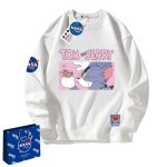 画像1: Nasa x Tom and Jerry Sweatshirt Long Sleeve Pullover Trainer ユニセックス 男女兼用ナサ×トムとジェリートム＆ジェリー長袖プルオーバートレーナー (1)