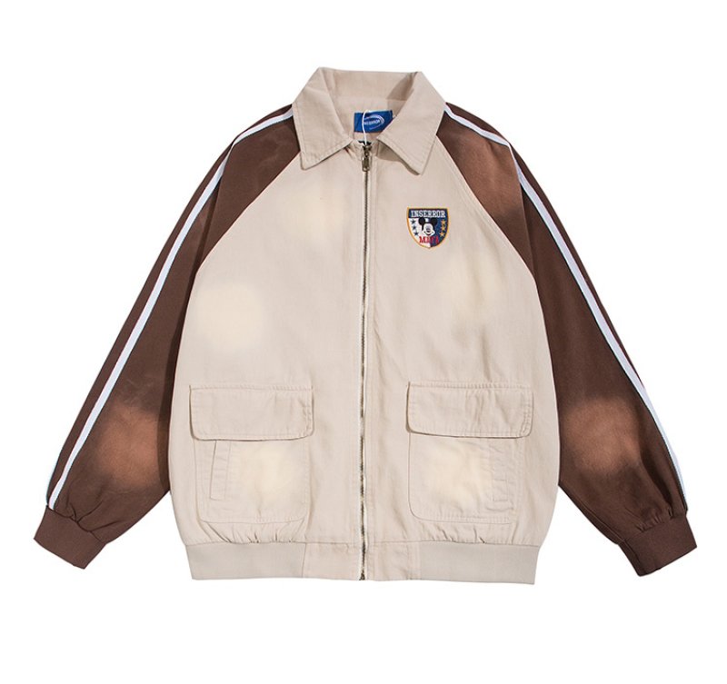 画像3: Mickey Mouse embroidered college work jacket baseball uniform blouson Jacket  ユニセックス男女兼用 ベースボールミッキーマウス刺繍カレッジワークジャケット スタジャン スタジャン ジャケットブルゾン (3)