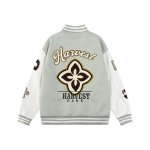 画像5: HARVEST Diamond Embroidery stadium jumper Baseball Jacket  blouson   ユニセックス 男女兼用HARVESTダイアモンド刺繍ベースボールジャケットスタジアムジャンパージャケット スタジャン ブルゾン (5)