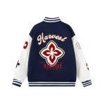 画像7: HARVEST Diamond Embroidery stadium jumper Baseball Jacket  blouson   ユニセックス 男女兼用HARVESTダイアモンド刺繍ベースボールジャケットスタジアムジャンパージャケット スタジャン ブルゾン (7)