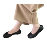 画像2: Women's Mesh leather tabi flat pumps　メッシュレザー足袋たび レザーフラットパンプスシューズ (2)