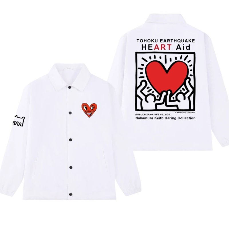 画像8: Unisex Keith Haring windbreaker Jacket  ユニセックス 男女兼用 キース・ヘリング ウインドブレーカー ジャケット コート (8)