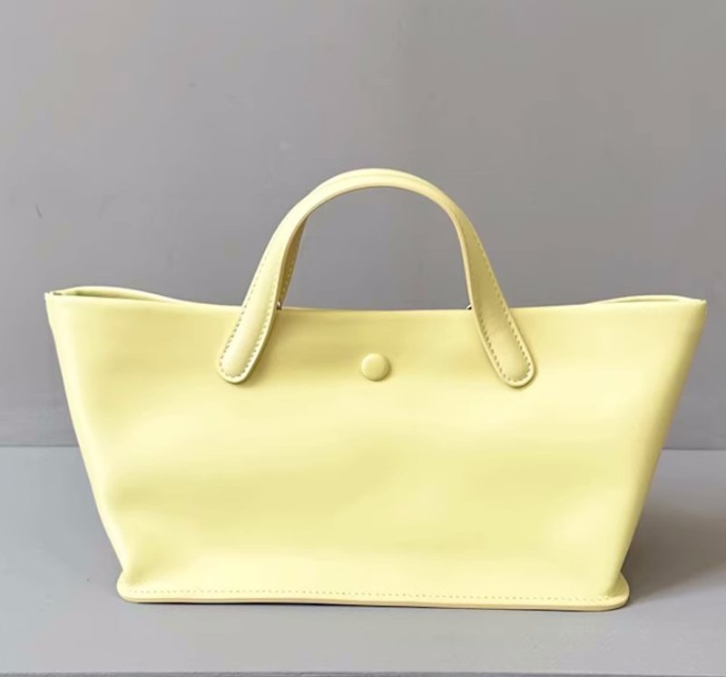 画像5: Leather French Tote Shoulder Bag  レザー舟形ショートハンドルトートショルダ (5)