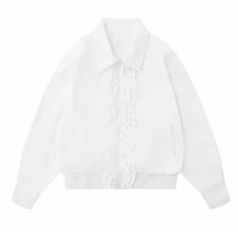 画像2: Frill zip-up jacket blouse　フリルジップアップジャケット　ブラウス (2)