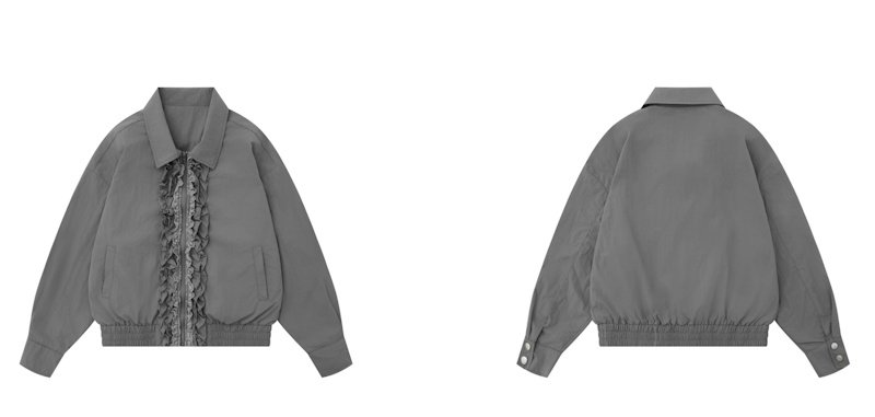 画像5: Frill zip-up jacket blouse　フリルジップアップジャケット　ブラウス (5)