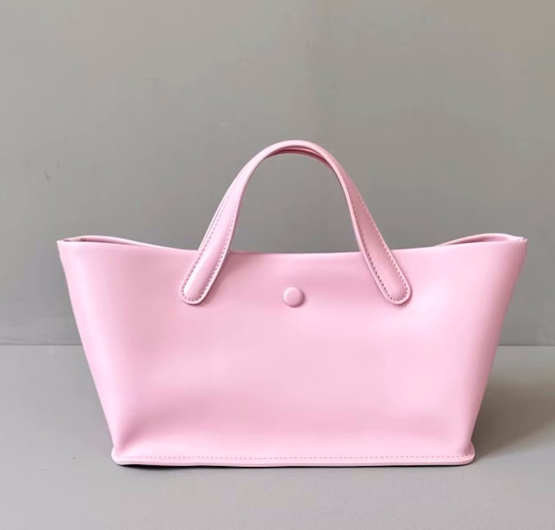 画像2: Leather French Tote Shoulder Bag  レザー舟形ショートハンドルトートショルダ (2)