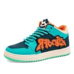 画像1: Unisex  Dopamine Little Devil Lace-up Leather High-top Sneakers shoes ユニセックス 男女兼用リトルデビルレザーハイカット レースアップスニーカー (1)
