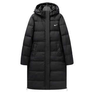 MLB ベーシック 背中レタリング フード ロングダウン NY (Black) MLB NY monogram logo padded puffer down Nuptse short jackets
