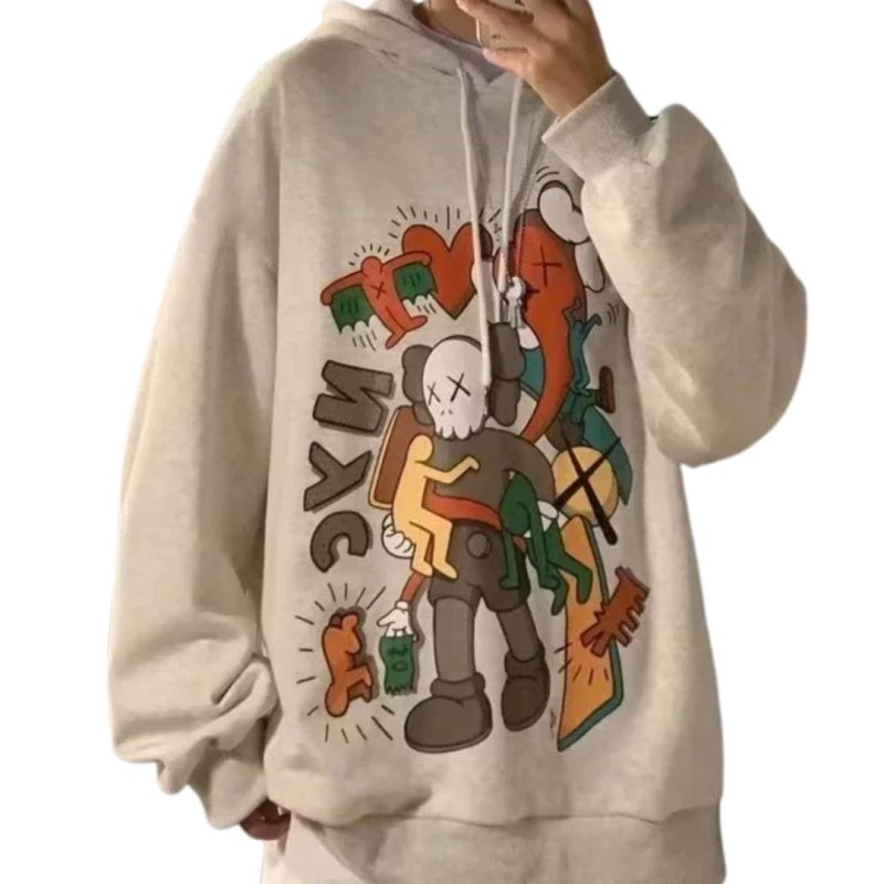 画像4: KAWS SESAME STREET Unisex hoodieユニセックス 男女兼用 カウズ セサミストリート プリント パーカー (4)