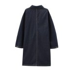 画像3: Denim stand collar mid-length coat jacket　デニムステンカラーミドル丈コート　ジャケット (3)