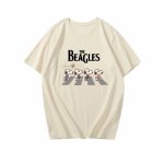 画像2: Snoopy the beagles Beatles Abbey Road Print Tshirts ユニセックス男女兼用 ザビーグルズアビーロードスヌーピー 半袖 Tシャツ (2)