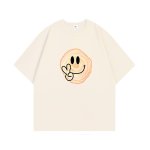 画像3: Smile Peace  Print Tshirts  ユニセックス男女兼用スマイルピースプリント半袖 Tシャツ (3)