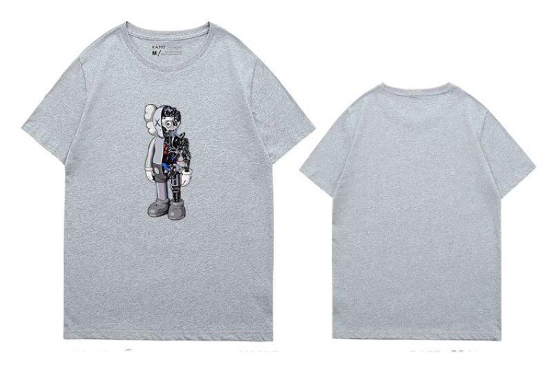 画像3: Half & Half kawsx Terminator Print Tshirts  ユニセックス男女兼用ハーフ＆ハーフカウズ×ターミネーター半袖 Tシャツ (3)