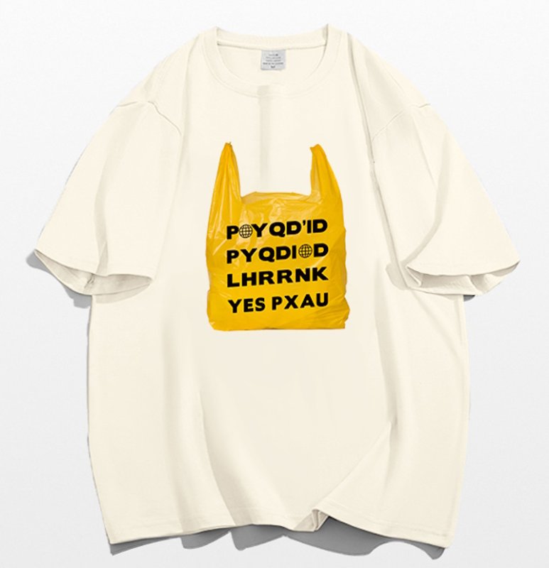 画像10: Cashier shopping bag Print Tshirts  ユニセックス男女兼用レジバッグショッピングバッグプリント半袖 Tシャツ (10)