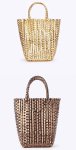 画像11: French woven basket shopping beach bagTote Bag　　フレンチ編み込みかご籠ショッピングビーチショートハンドルトートバッグ (11)