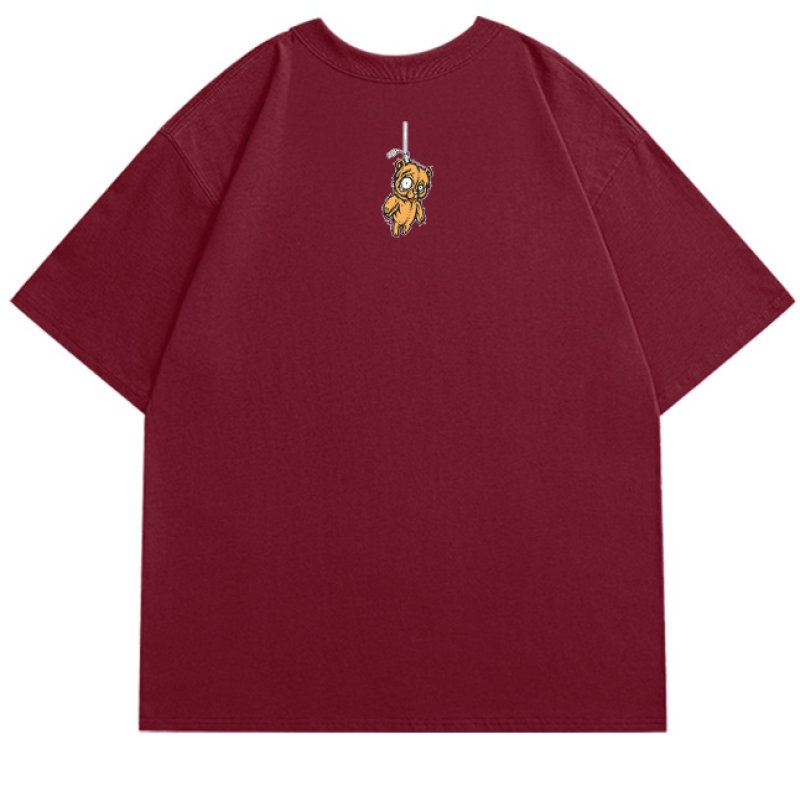 画像16: vibe Graffiti bear paint round neck T-shir  ユニセックス男女兼用グラフィックベアプリント半袖 Tシャツ (16)