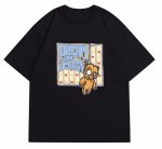 画像10: vibe Graffiti bear paint round neck T-shir  ユニセックス男女兼用グラフィックベアプリント半袖 Tシャツ (10)