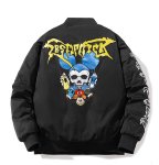 画像2: Pirates Mickey Mouse Embroidery MA-1 Jacket  blouson   ユニセックス 男女兼用パイレーツミッキーマウス刺繍MA-1ジャケットスタジアムジャンパージャケット スタジャン ブルゾン (2)