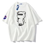 画像1: NASA x Transparent Bear Round Neck T-Shirt   ユニセックス男女兼用透明ベア熊プリント半袖 Tシャツ (1)