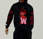 画像9: Unisex GRAF Angel & Devil Embroidered Hoodie　メンズ 男女兼用ユニセックスエンジェル＆悪魔刺繍フーディパーカースウェット  (9)