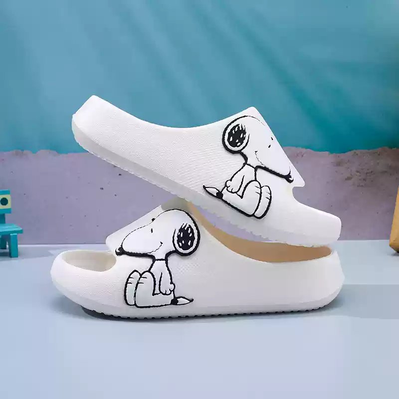 画像12: Snoopy Deformed Heart flip flops soft bottom sandals slippers Beach sandals  ユニセックス男女兼用 スヌーピー ハート フリップフロップ  シャワー ビーチ サンダル (12)