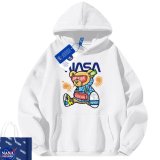 NASA×Bear Zip Up Hoodie sweater ユニセックス男女兼用NASAナサ×ベア 