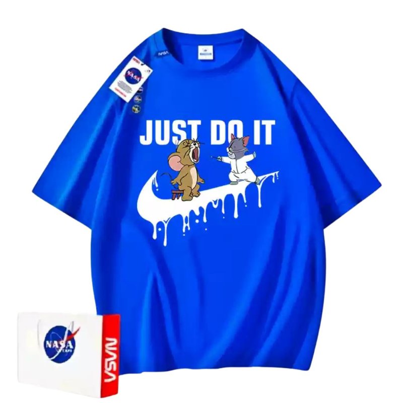 画像2: Nasa Tom & Jerry Swoosh print Tshirts ユニセックス 男女兼用 ナサ トムとジェリー トム&ジェリー スウッシュ プリント Tシャツ (2)