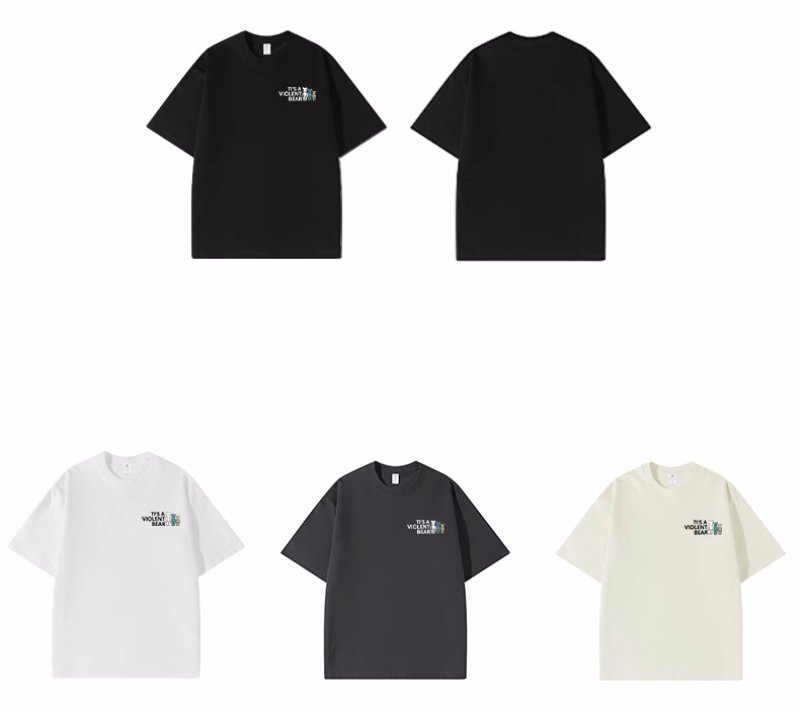 画像7: Violence Bearbrick Bear kaws One Point Round Neck T-Shirt   ユニセックス男女兼用カウズワンポイントプリント半袖 Tシャツ (7)