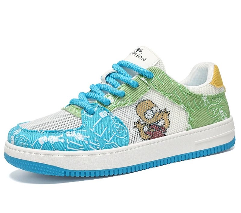画像4: Unisex The Simpsons Bart Simpson Canvas Lace-up sneakers shoes  ユニセックス 男女兼用キッズシンプソンズバートシンプソンキャンバスレースアップスニーカー (4)