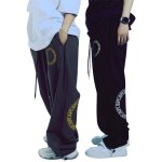 画像1: Unisex Unisex  Circle Chap Logo Loose Hip Hop Street Dance Casual Sweatpants 男女兼用 韓国 ユニセックス サークル チャップ ロゴスウェットパンツ ヒップホップ ストリートダンス カジュアル  (1)