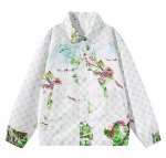 画像2: Kaws Multi Monogram & Flower Print Jean Jacket blouson   ユニセックス 男女兼用カウズマルチモノグラム＆フラワプリントーGジャンジャケット ブルゾン (2)
