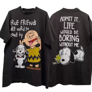 Back view Snoopy & x Charlie Brown Print short-sleeved T