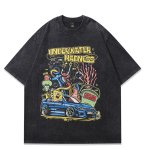 画像1: Vintage style Spongebob and friends print Round Neck T-Shirt   ユニセックス男女兼用ヴィンテージスタイルスポンジボブと仲間たちプリント半袖 Tシャツ (1)