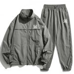 画像1: SALE セール 24 Unisex ‎New York Yankees Nylon Set up Matching Set Jacket + Pant ユニセックス 男女兼用 ヤンキース マッチングセット ナイロン セットアップ 上下 (1)
